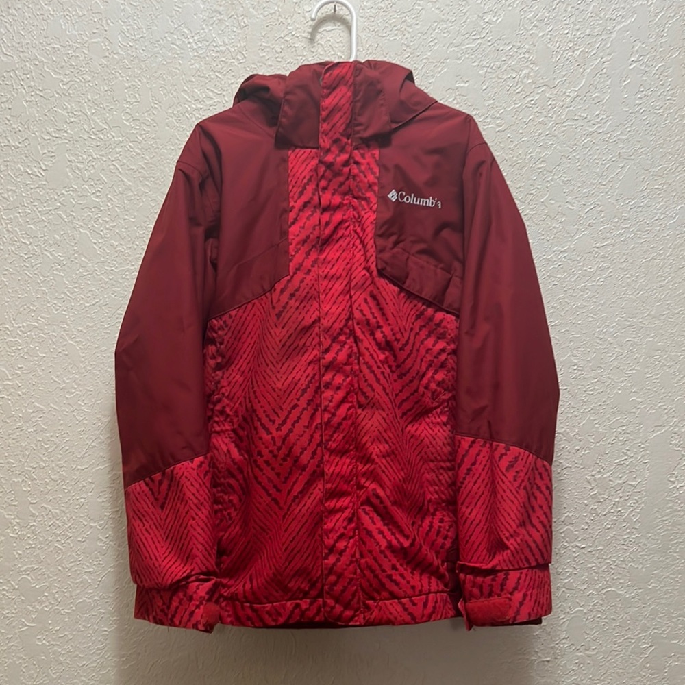 Columbia Bugaboo Omnishield Interchange Red Youth Winter Jacket, Size 8, Small
